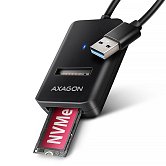 AXAGON ADM2-AM USB-A 10Gbps - M.2 NVMe & SATA SSD adaptér, kabel USB-A 10cm