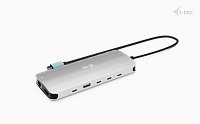 i-tec USB-C Metal Nano 3x Display Dock, 2x HDMI 1x USB-C video, Power Delivery 140W