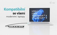 i-tec USB-C Metal Nano 3x Display Dock, 2x HDMI 1x USB-C video, Power Delivery 140W