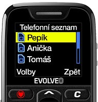 EVOLVEO EasyPhone, mobilní telefon pro seniory s nabíjecím stojánkem, černá