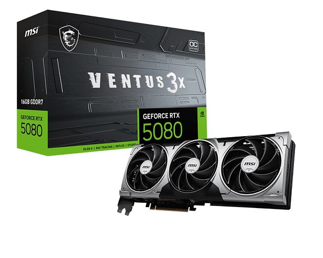 MSI GeForce RTX 5080 VENTUS 3X/OC/16GB/GDDR7