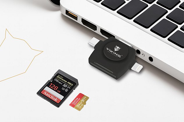 VIKING ČTEČKA PAMĚŤOVÝCH KARET V4 USB3.0 4V1 bílá