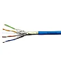 Kabel F/FTP Cat.6a 500 MHz 4x2xAWG23, LS0H modrý, Dca, 500m