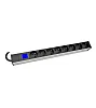 PDU IT METER, integr.merení,8x CSN,Al, 19", 1U, RAL 7035
