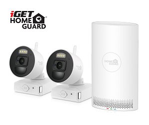 iGET HGNVK88002P - bateriový bezdrátový WiFi set FullHD 1080p, 8CH NVR + 2x FullHD kamera, aplikace