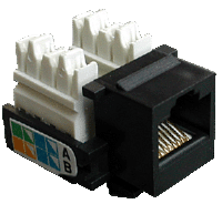 DATACOM Keystone cat5E black UTP