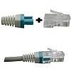 DATACOM Manžetka pro konektor RJ 45 modrá/bílá 100 ks
