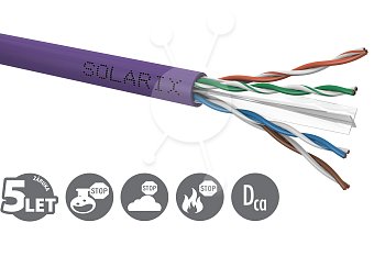 Instalační kabel Solarix CAT6 UTP LSOH Dca s2 d2 a1 500m/cívka