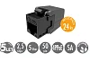 MULTIPACK 24ks Keystone Solarix CAT6 UTP RJ45 černý samořezný