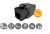 MULTIPACK 24ks Keystone Solarix CAT5E UTP RJ45 černý samořezný