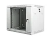 Nástěnný rack 19'' 9U 600X450mm šedý flat pack