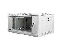 Nástěnný rack 19'' 4U 600X450mm šedý flat pack