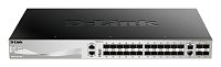 D-Link DGS-3130-30S L3 Stackable Managed switch, 24x SFP, 2x 10G RJ-45, 2x 10G SFP+
