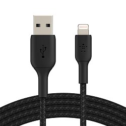 BELKIN kabel oplétaný USB-A - Lightning, 1m, černý BELKIN kabel oplétaný USB-A - Lightning, 1m, černý