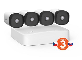 Tenda K4P-4TR - PoE kamerový set 4MPx, 4CH NVR + 4x IP kamera 4MPx, IP67, zvuk, web. rozhraní,CZ app