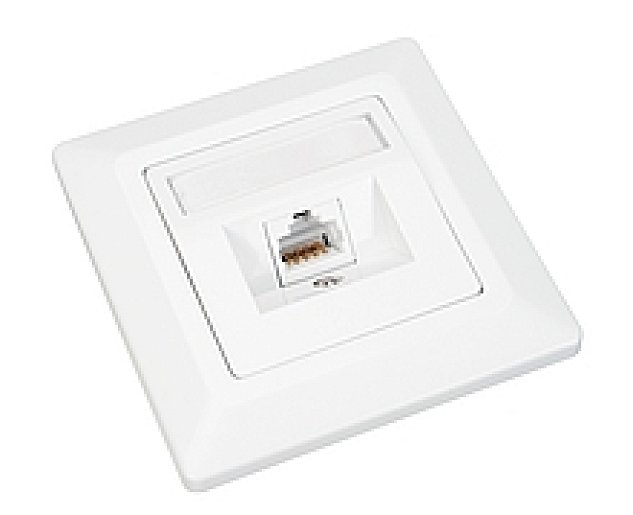 Zásuvka Solarix CAT6 STP 1 x RJ45 pod omítku bílá