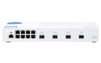 QNAP řízený switch QSW-M408S (12portů: 8x Gigabit port + 4x 10G SFP+ porty)