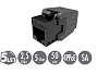 Keystone Solarix CAT6 UTP RJ45 černý samořezný