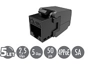 Keystone Solarix CAT6 UTP RJ45 černý samořezný