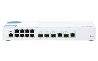QNAP řízený switch QSW-M408-2C (12portů: 8x Gigabit port + 4x 10G SFP+ /2x 10GbE kombo porty)