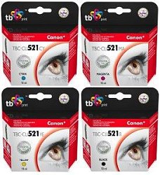 Multipack TB CMYK kompatibilní s Canon CLI-521