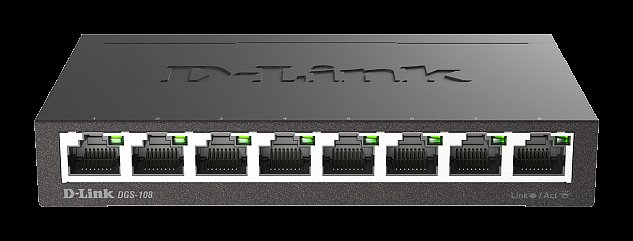 D-Link DGS-108 kovový 8-port 10/100/1000 Switch
