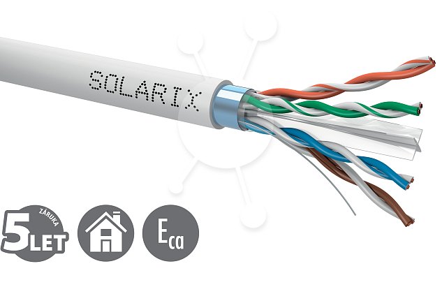 Instalační kabel Solarix CAT6 FTP PVC 500m/špulka