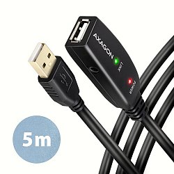 AXAGON ADR-205 USB2.0 aktivní prodlužovací / repeater kabel, 5m