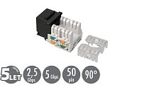Keystone Solarix CAT5E UTP RJ45 černý svorkovnice