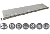 19" Patch pan. Solarix 24xRJ45 CAT6 STP nerez 0,5U