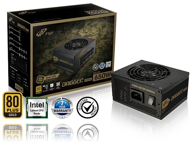 FSP/Fortron SFX+ATX DAGGER PRO 650W, 80PLUS GOLD, modular