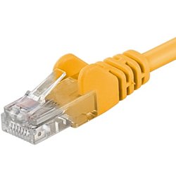 PremiumCord Patch kabel UTP RJ45-RJ45 level 5e 0.25m žlutá PremiumCord Patch kabel UTP RJ45-RJ45 level 5e 0.25m žlutá
