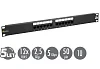 19" Patch panel Solarix 12 x RJ45 CAT5E UTP černý