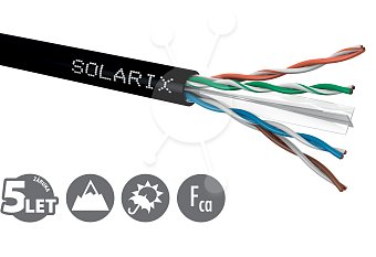 Instalační kabel Solarix CAT6 UTP PE venkovní 500m