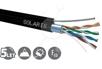 Venk.inst.kabel Solarix CAT5E FTP PE 305m samonos.