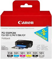 Canon PGI-550 + CLI-551 C/M/Y/BK/GY  Multi pack