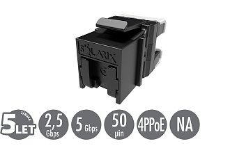 Keystone Solarix CAT6 UTP RJ45 černý pro kleště