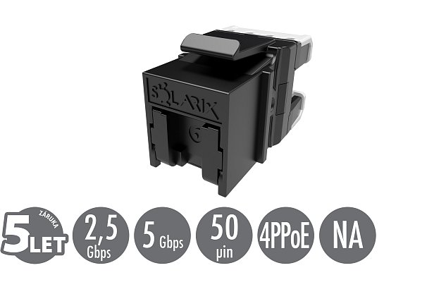 Keystone Solarix CAT6 UTP RJ45 černý pro kleště