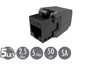 Keystone Solarix CAT5E UTP RJ45 černý samořezný