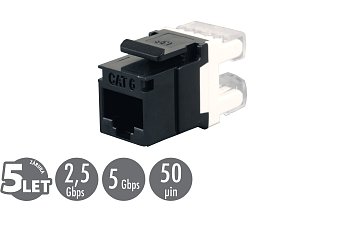 Keystone Solarix CAT6 UTP RJ45 černý
