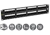 19" Patch panel Solarix 48 x RJ45 CAT5E UTP černý