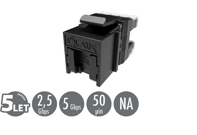 Keystone Solarix CAT5E UTP RJ45 černý pro kleště