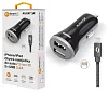 ALIGATOR 3.4A, 2xUSB, smart IC, černá, USB kabel pro iPhone/iPad