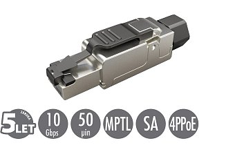 Konektor RJ45 CAT6A STP univerzální samořez.prům.