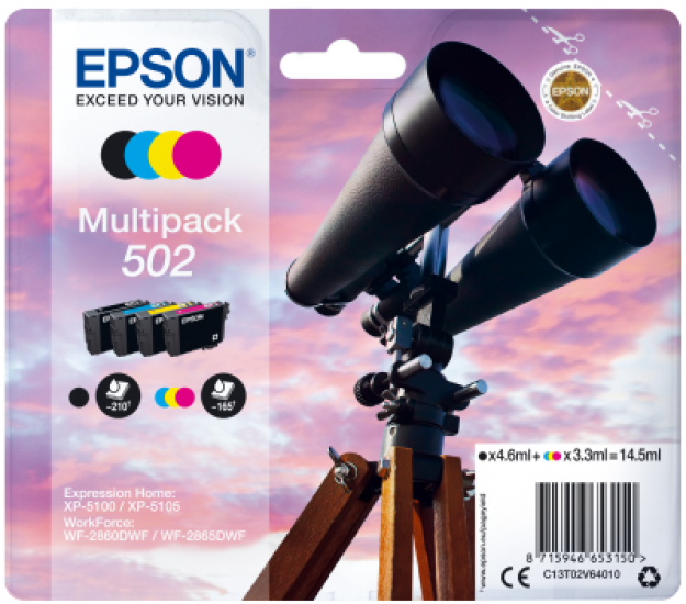 EPSON multipack 4 barvy,502 Ink,standard