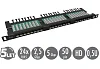 19" Patch panel Solarix 24xRJ45 CAT5E UTP černý