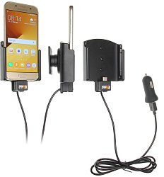 Brodit držák do auta nastavitelný s USB-C a nabíjením z cig. zapalovače/USB š.62-77 mm, tl. 6-10