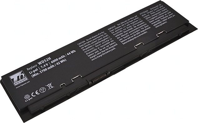 Baterie T6 power Dell Latitude E7240, E7250, 6000mAh, 44Wh, 4cell
