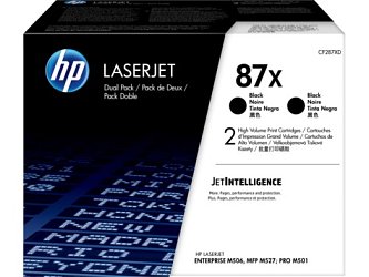 HP 87X černý toner velký - 2 pack, CF287XD