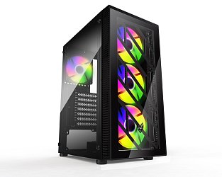 FSP/Fortron ATX Midi Tower CMT192, 4 x fix.RGB fan